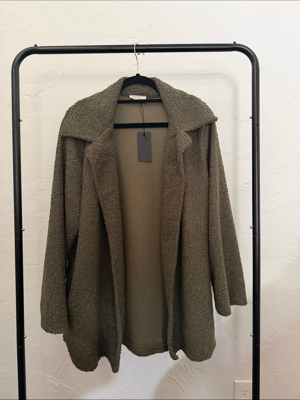 Women's Les Amis Olive Sherpa Coatigan